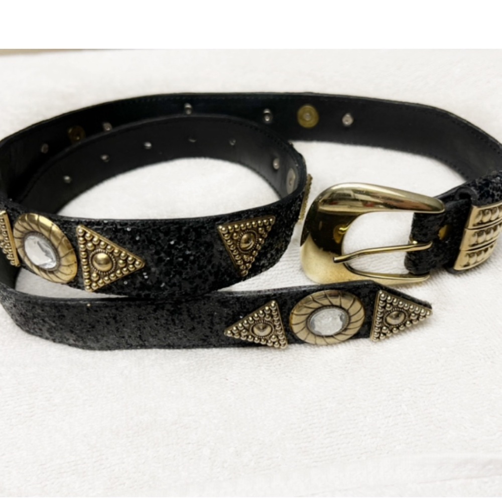 Vintage 80’s Country Western Glam Rhinestone Belt S  M